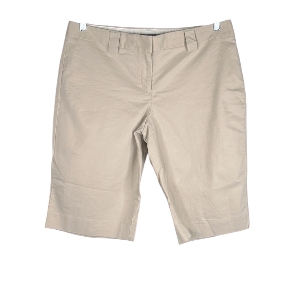 Express Cream Editor Classic Khaki Summer‎ Spring Casual Chino Shorts Size 12